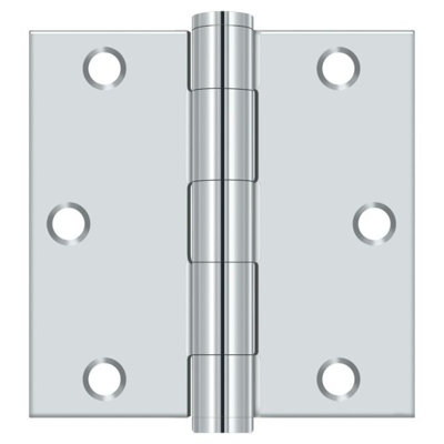 Charnière carrée Deltana S35HD26 3-1 / 2 "x 3-1 / 2", HD en chrome poli