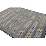 Scandinavian Hand Knotted Wool Geometric Area Rug