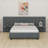 Upholstered Platform Bed With Big Headboard-557304104-557304105