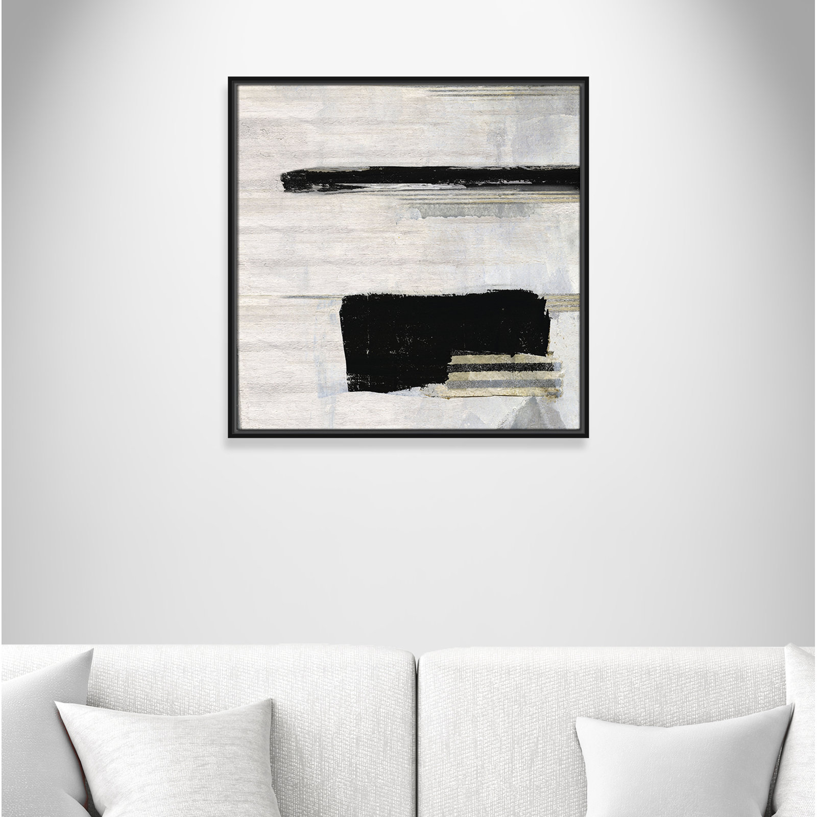 La Bande "La Bande II" Print by Sally Swatland, Black, 25.5" H x 25.5" W