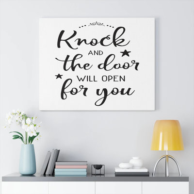 The Door Will Open - Wrapped Canvas Print