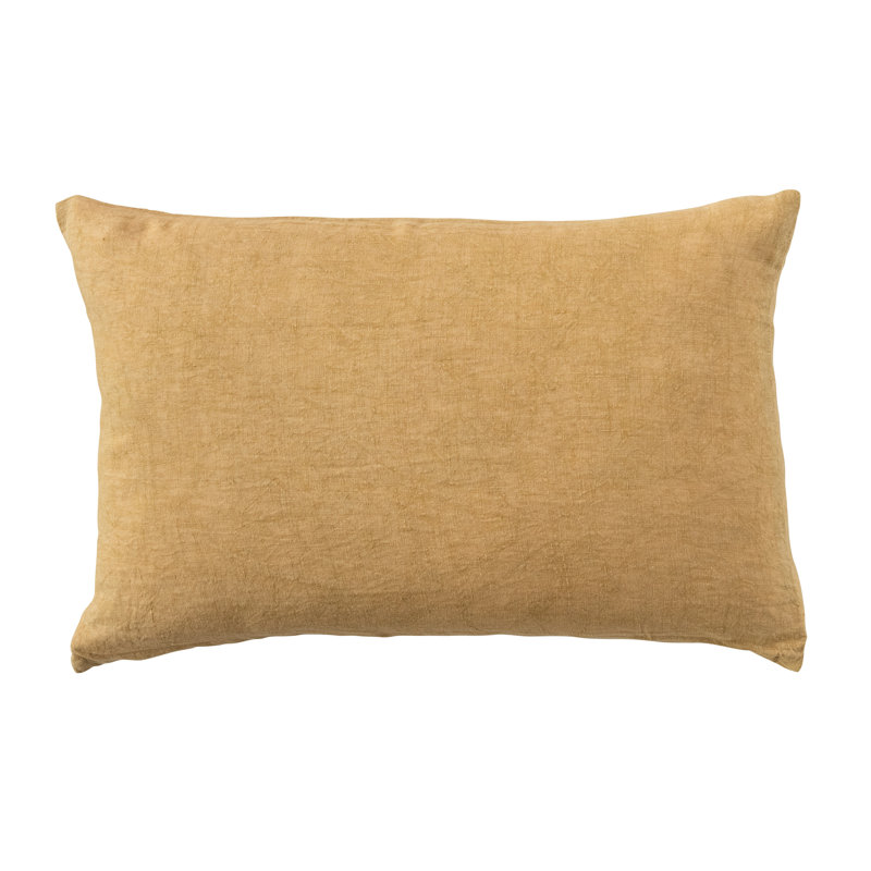 Julianne Linen Lumbar Throw Pillow, Yellow