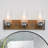 Kinman 3-light Brown Farmhouse Vanity Light Bar