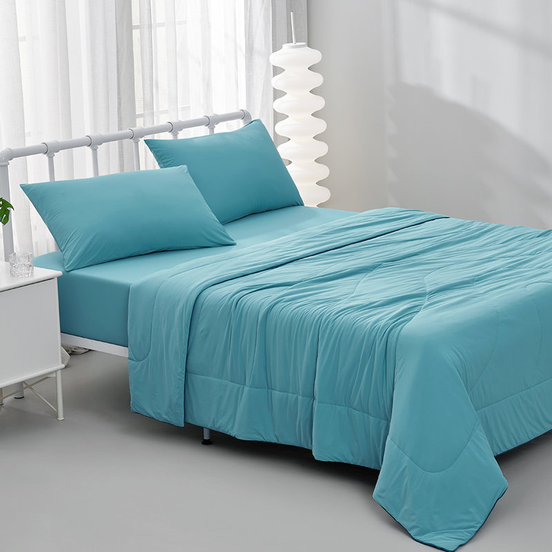 Pillowcase Nylon Knitted, King Pillow Case, Blue