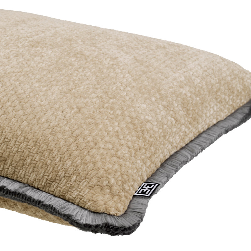 Paia Polyester Pillow Cover & Insert, Gray/Greige, 23.62"H x 23.62"W