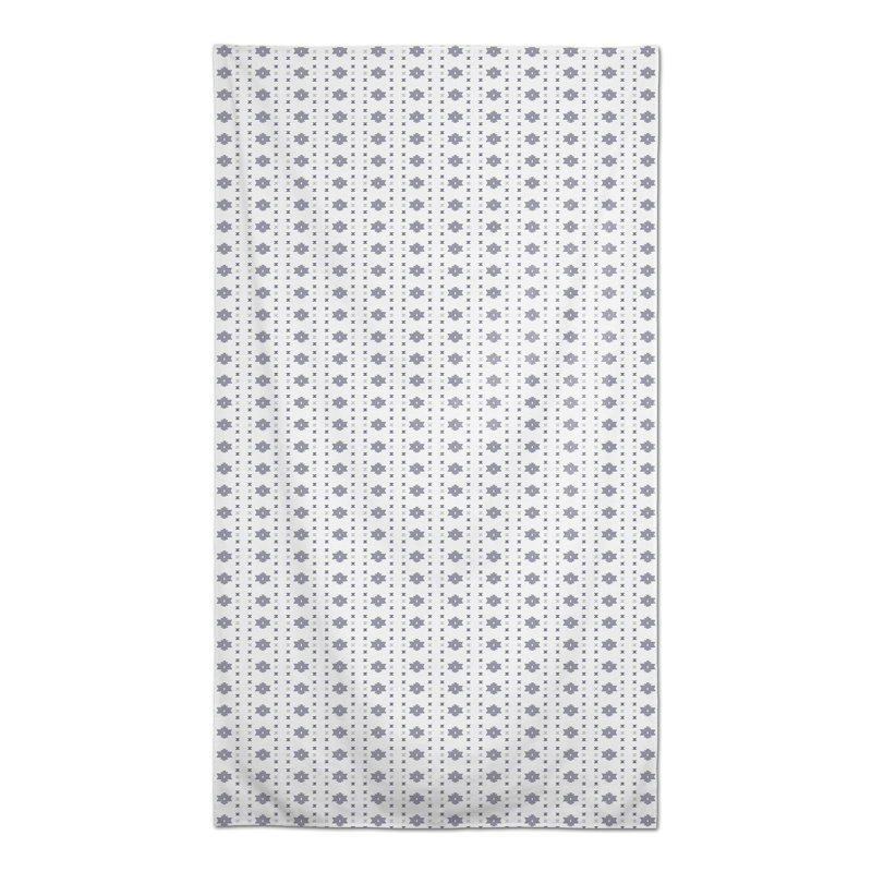 Rectangular Geometric Polyester Tablecloth, Blue