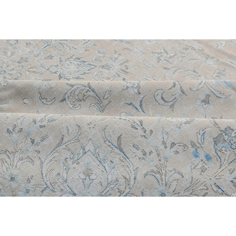 Tapis rectangulaire en laine noué à la main