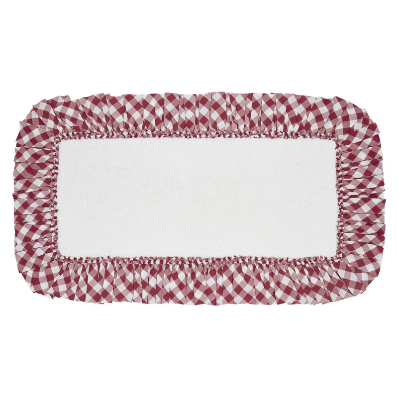 Tapis de bain Annie, L 27 po x L 48 po, Rouge champêtre