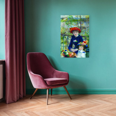 Two Sisters 1881 Classic Abstract Landscape Nature Wall Art Print by Pierre-Auguste Renoir - Wrapped Canvas Print