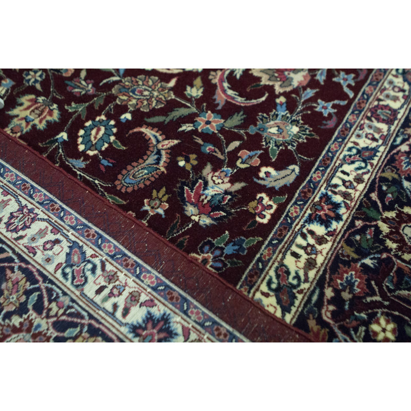 Shah Wool Oriental Area Rug in Dark Red/Black, Rectangle 8' x 10'