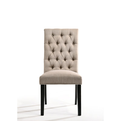 Chaise d'appoint en lin (ensemble de 2)