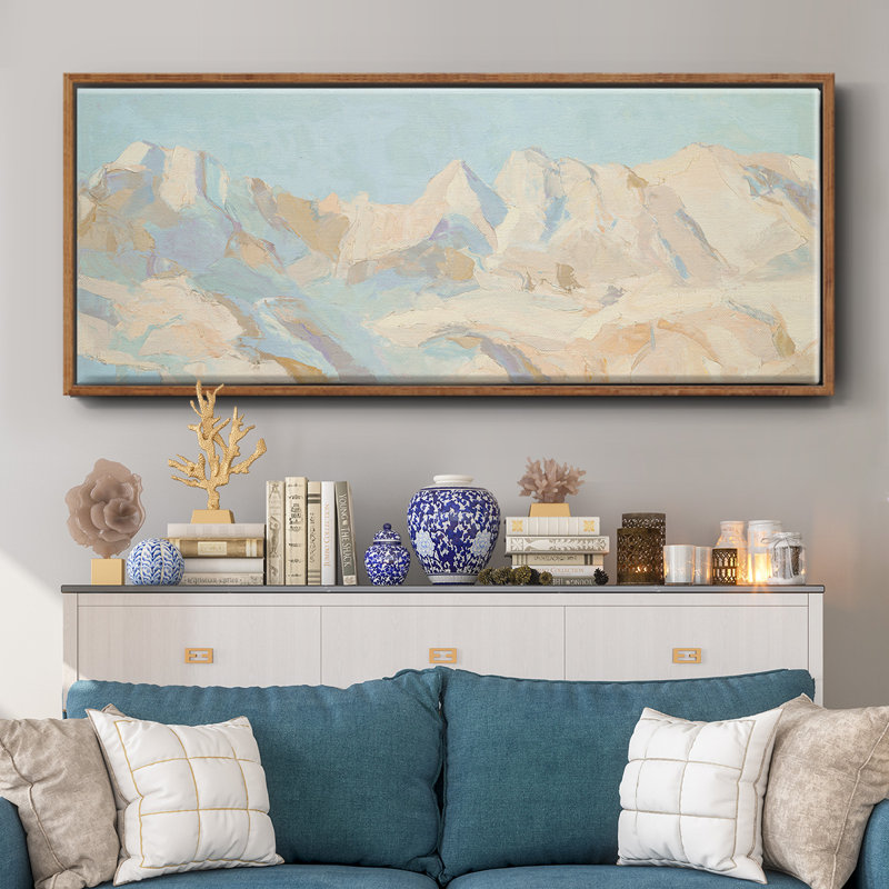 Mountain Scape - toile encadrée, H 24 po x l 60 po