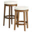 Archon Upholstered Stool with Solid Wood Frame