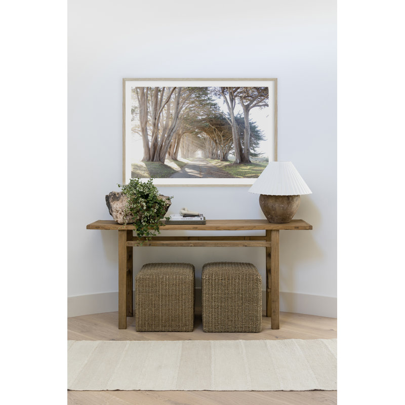 Koukila Linen Striped Area Rug in Beige, Runner 2'6" x 8'