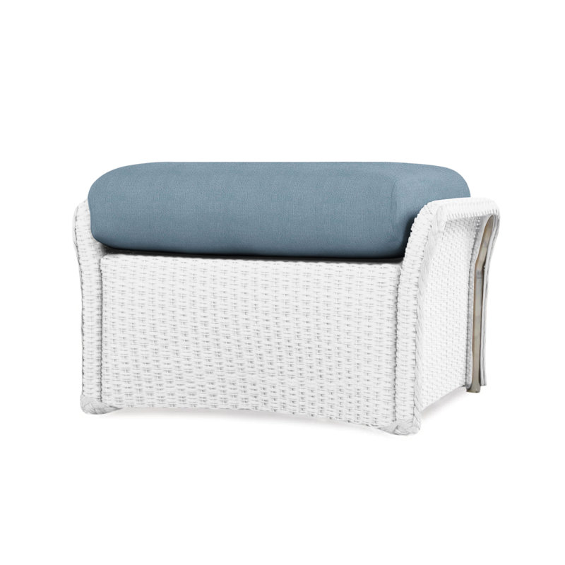 Weekend Retreat Outdoor Ottoman, Remy Cloud, White