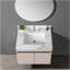 Comptoir de meuble-lavabo en marbre 31 po, comptoir de salle de bain avec lavabo central encastré rectangulaire et dosseret de 4 po de hauteur, comptoir pré-percé de 8 po à trou de robinet, blanc de Carrare avec veines-2056921939