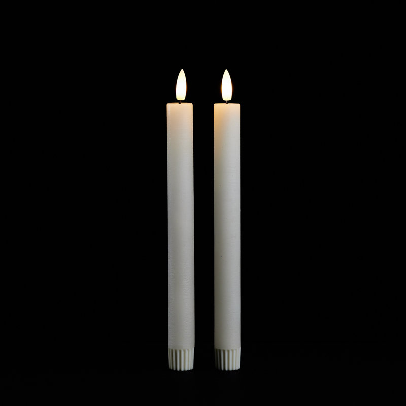 Bougie conique ivoire FIA Wick, Cône de 9,5 po x 0,75 po