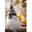 Fabric Sitting Gnome With Soft Legs  Set of 3  3.5" x 3.5" x 14.5"  Gray