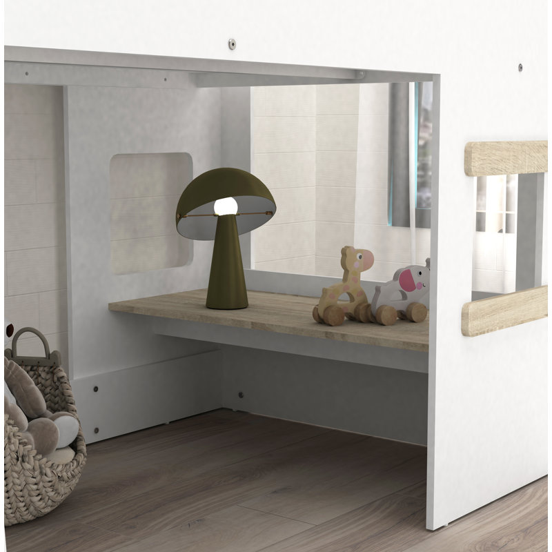 Single (3') Mid Sleepers Bed Frame with Storage Included with Built-in Ladder Included with Desk Included