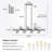 16-Light Dimmable Bubble Glass Globe Chandelier,  Linear Sputnik Island Chandelier
