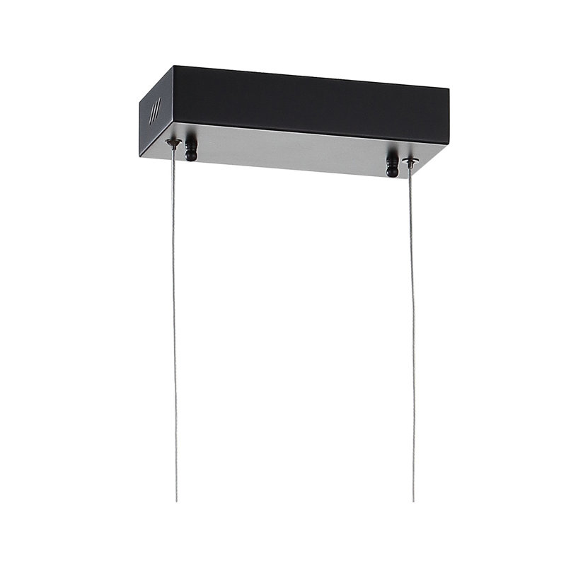 Luminaire suspendu géométrique à DEL 1 lumière Creedmoor, Noir