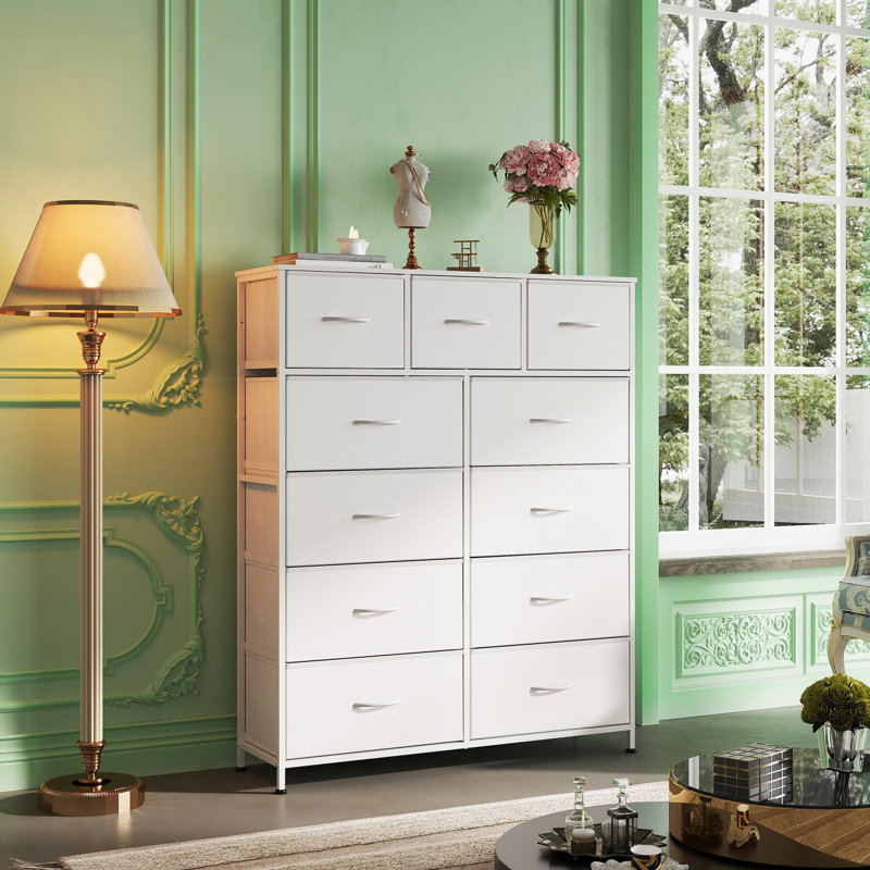 Commode 11 tiroirs xinyan, Blanc