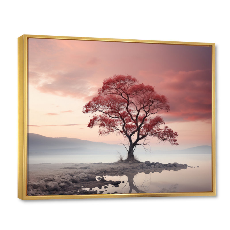 «Sky Ephemeral Glow» sur toile, H 24 po x l 32 po x P 1 po, Cadre flottant doré