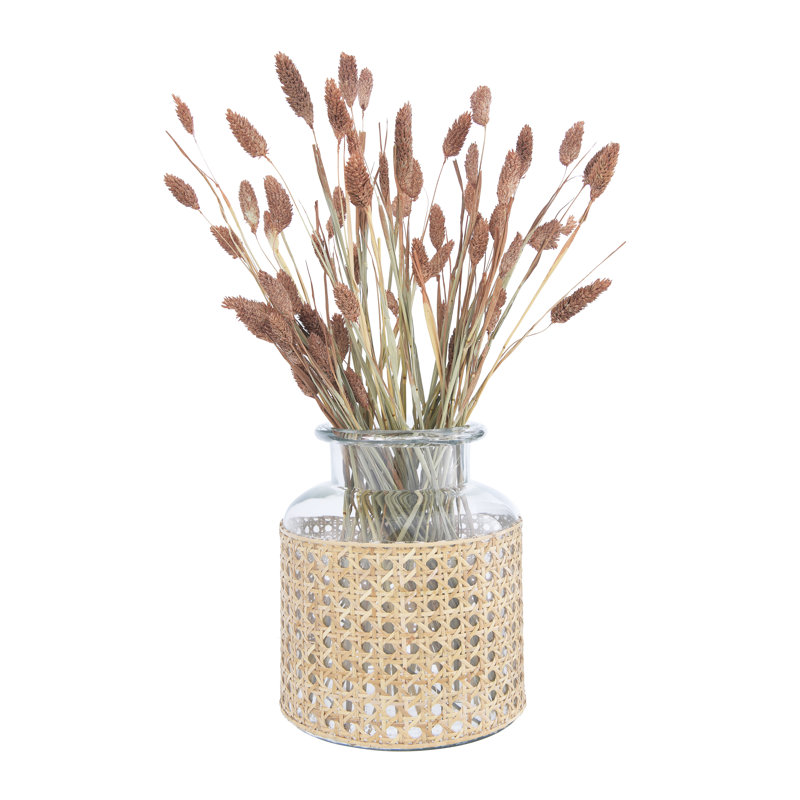 Vase de table en verre Renaldi, H 8 po x l 6,75 po x P 6,75 po, Transparent