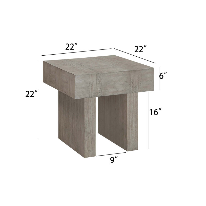 3Pc Table basse de style contemporain 2X Tables de bout Mobilier de salon en bois