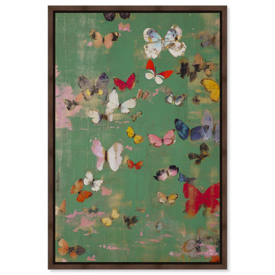 «Crimson Flutter», reproduction d'art sur toile par papillon 