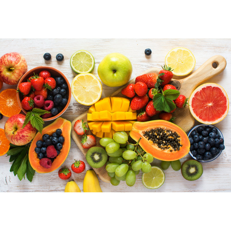 Rainbow Fruits - Photographie sur toile tendue, H 8 po x l 12 po