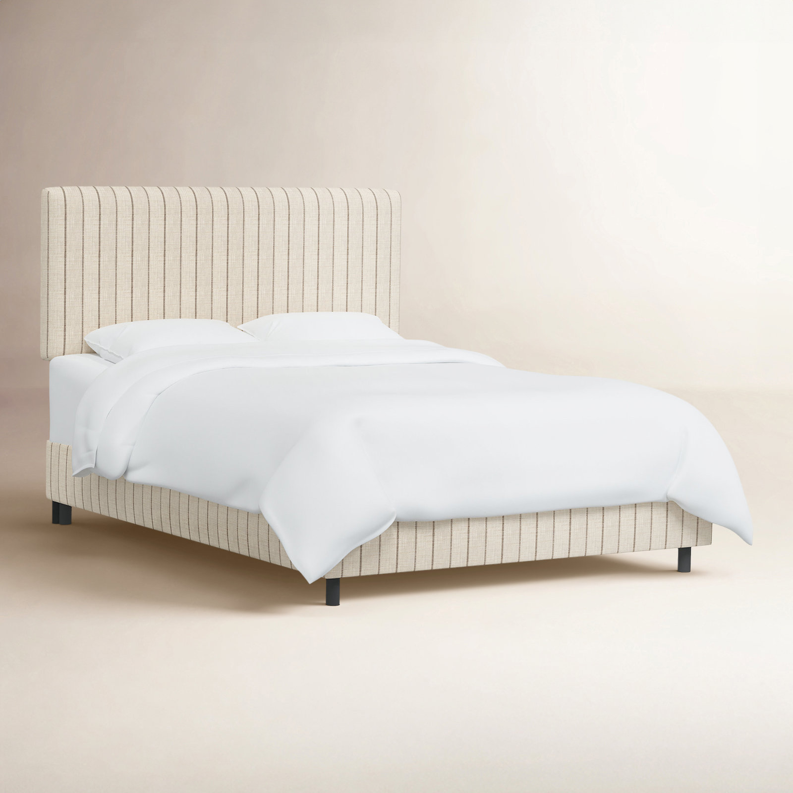 Eisley Upholstered Bed, Queen, Fritz Charcoal Stripe