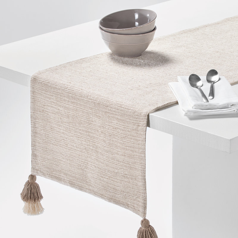 Chemin de table iDesign, Ivoire / brun clair