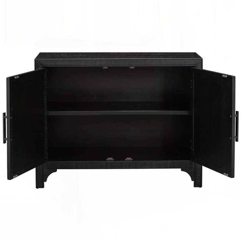Console de rangement en bois avec 1 tablette réglable