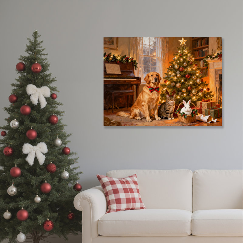 «Dog Rabbit», art mural sur toile, H 20 po x l 30 po