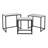 Isberga Marble Top Metal 3-Tier Nesting Tables