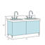 Ensemble de meuble-lavabo de salle de bain double 73 po avec miroir Hamil-27063440