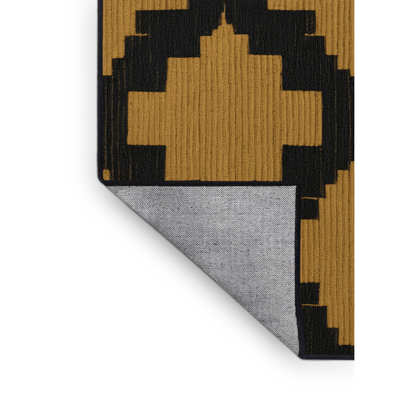 Tapis noir en treillis lavable à la machine, Rectangulaire 8 pi x 10 pi