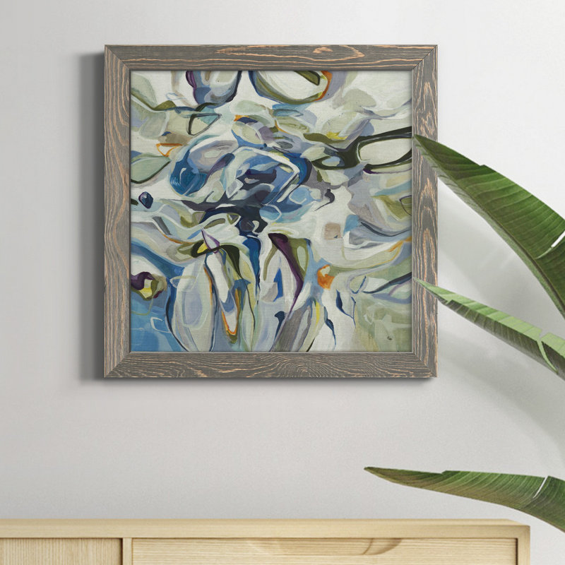 Toile encadrée Out of the Blue - de qualité supérieure - prête à être accrochée, Encadré gris, H 17 po x l 17 po x P 1,5 po