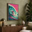 Rider in the Barrel Modern 1 Piece Wrapped Canvas Wall Art-2029516563-2029516561