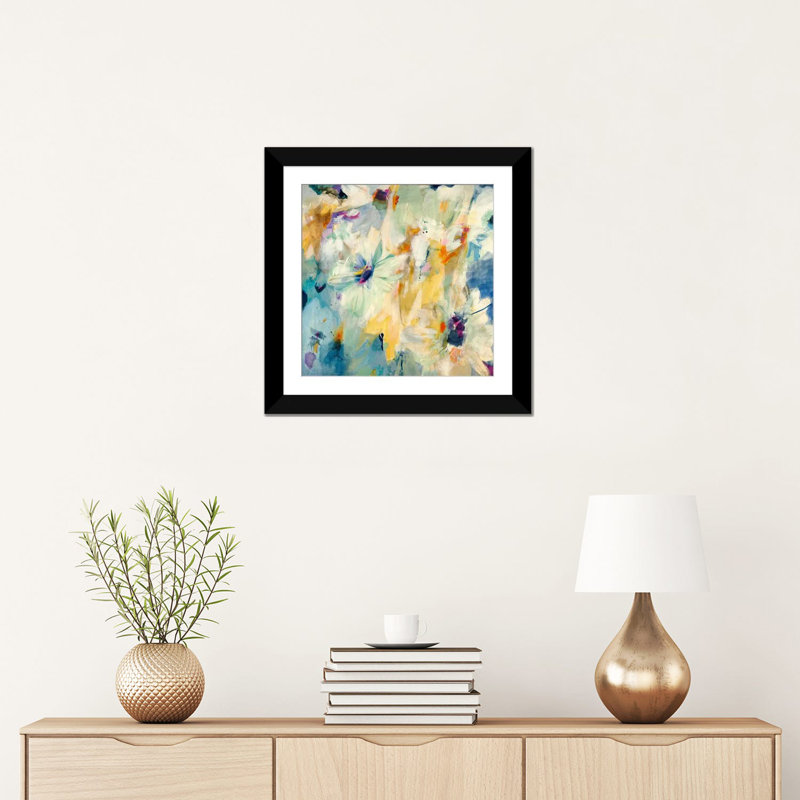 « mirage », reproduction sur toile, Papier avec cadre noir, Blanc, H 24 po x l 24 po x P 1 po