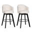 Tabouret de bar rembourré de style Mid-Century 29,5 po Jurany