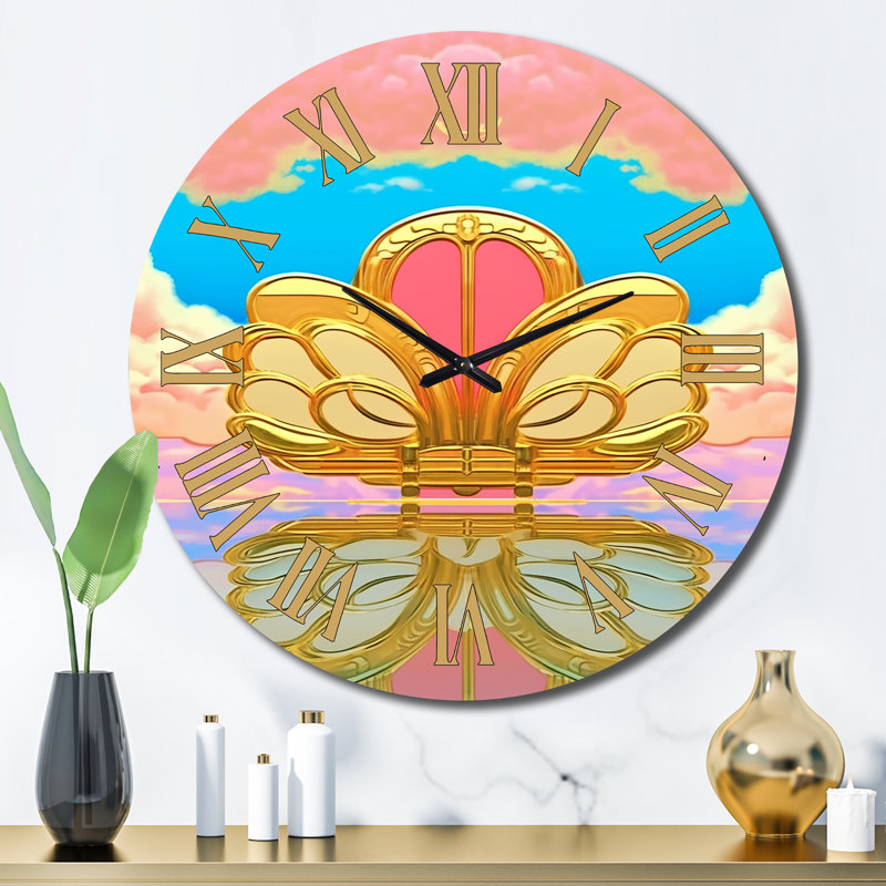 Horloge murale en métal Jakaylen, Grand