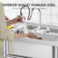 Évier utilitaire commercial en acier inoxydable, évier de préparation à cuve simple autoportant pour bar de buanderie