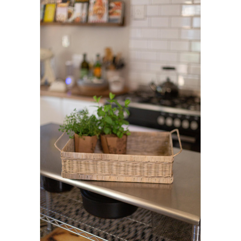 Bay Isle Home™ Rattan Decorative Basket, 6" H x 12" W x 20" D