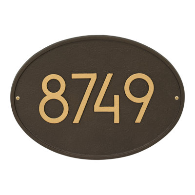 Hawthorne Modern Personalized 1-Line Wall Address Plaque