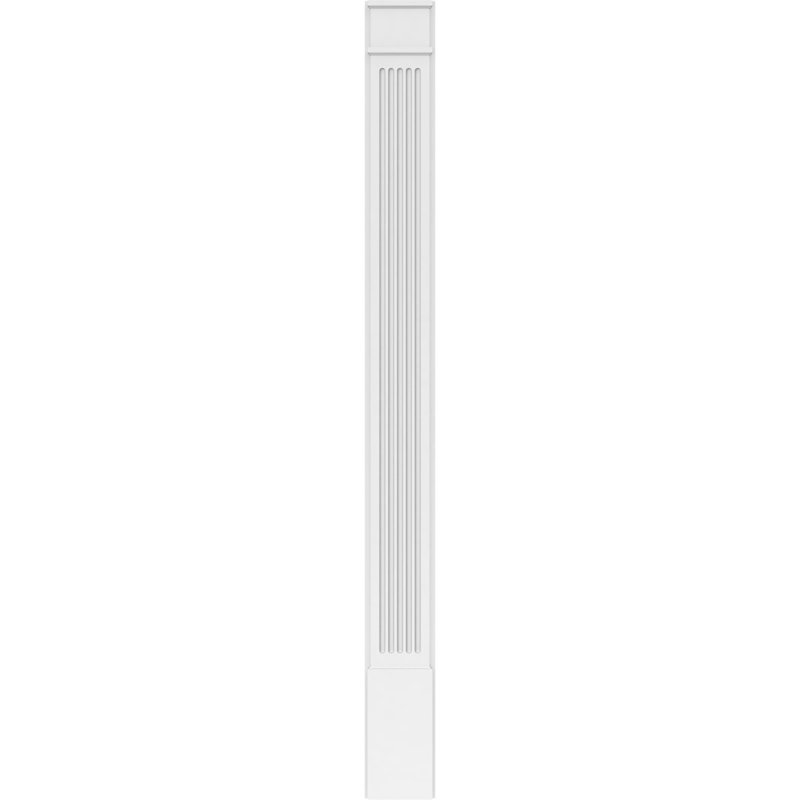 Pilastre cannelé en PVC (la paire), 102 po, 9", Base et chapiteau décoratifs