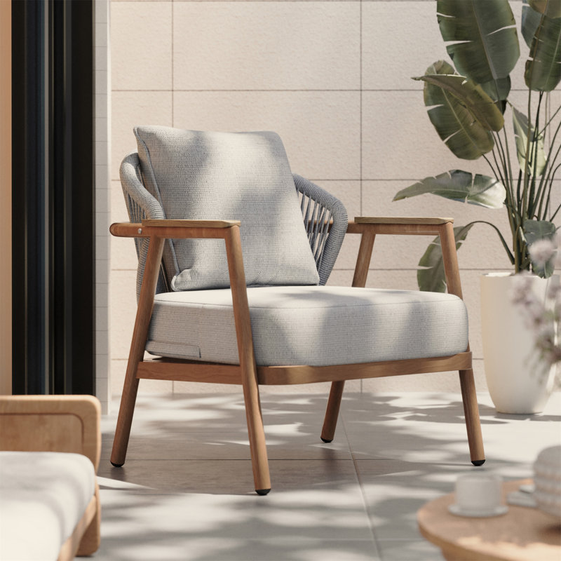 Fauteuil club en corde Orla (sans la table)