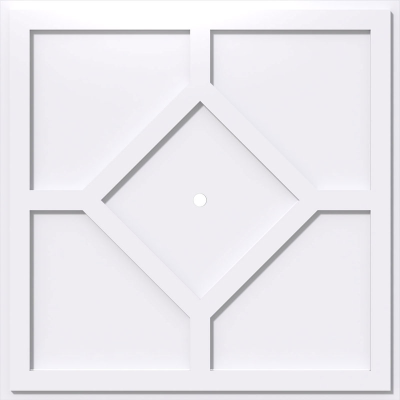 Médaillon de plafond contemporain en PVC de qualité architecturale 32 po x P 1 po x P 11 po x P 1 po