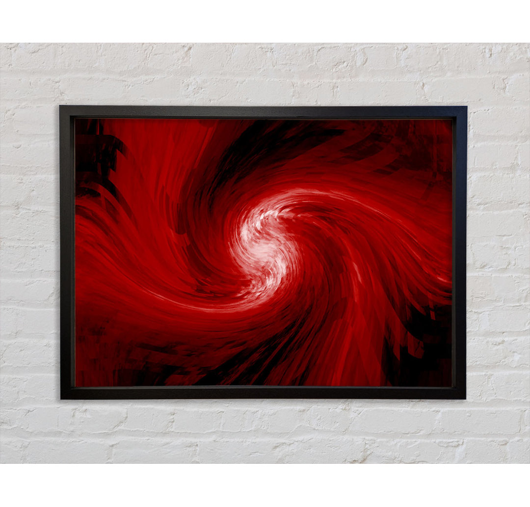 Swirls Of Time Red - Einzelner Bilderrahmen Kunstdrucke auf Leinwand